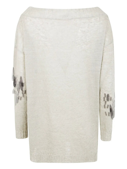 Sequin-Embroidered Sweater