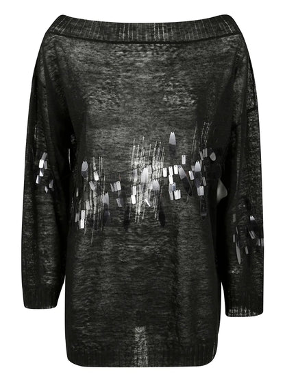 Sequin-Embellished Sweater