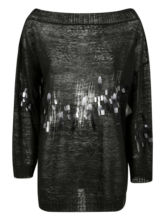 Sequin-Embellished Sweater