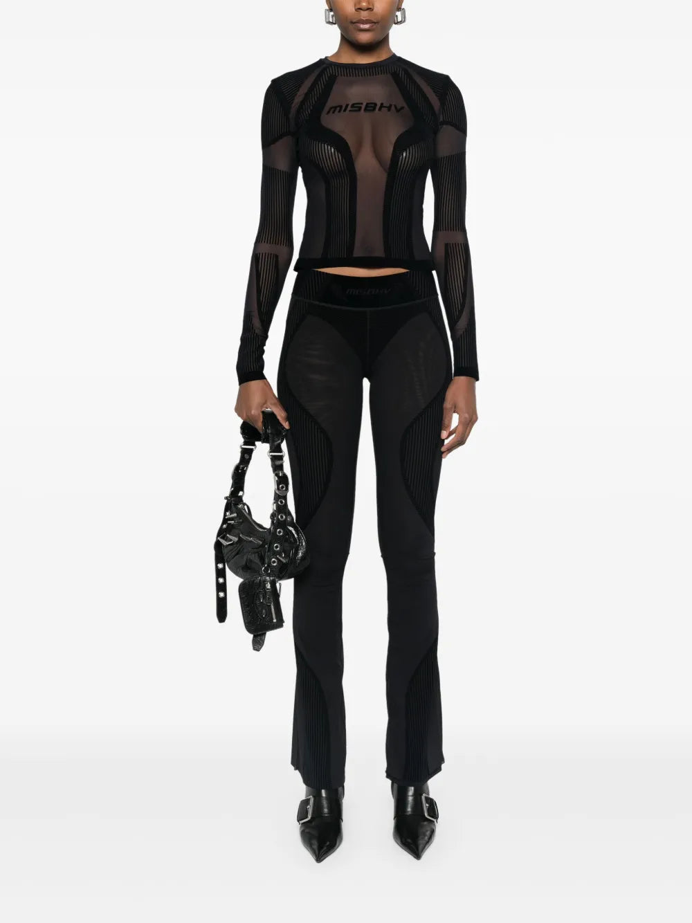 Flocked Mesh T-Shirt