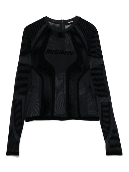 Flocked Mesh T-Shirt