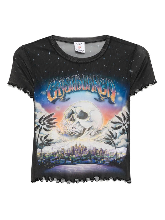 Printed Mesh T-Shirt