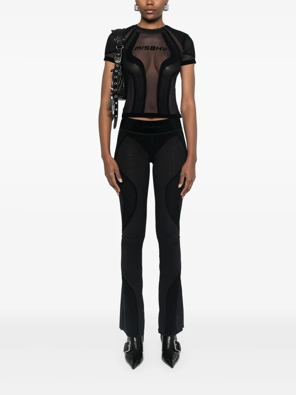 Flocked Mesh T-Shirt