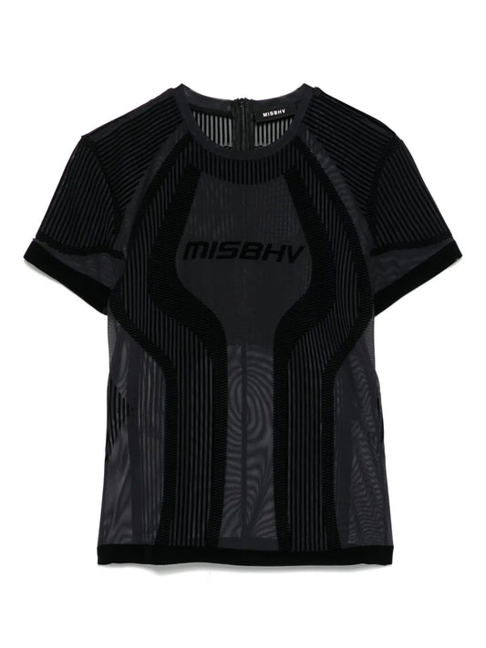 Flocked Mesh T-Shirt