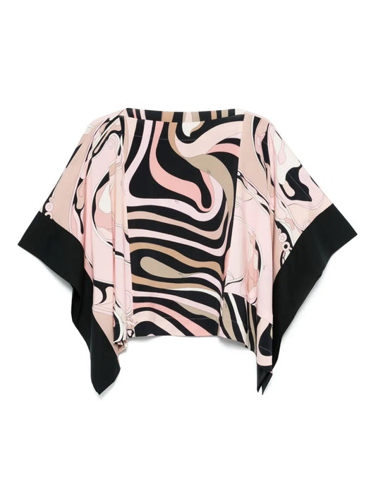 Marmo-Print Blouse