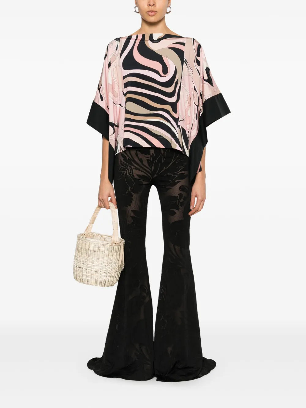 Marmo-Print Blouse