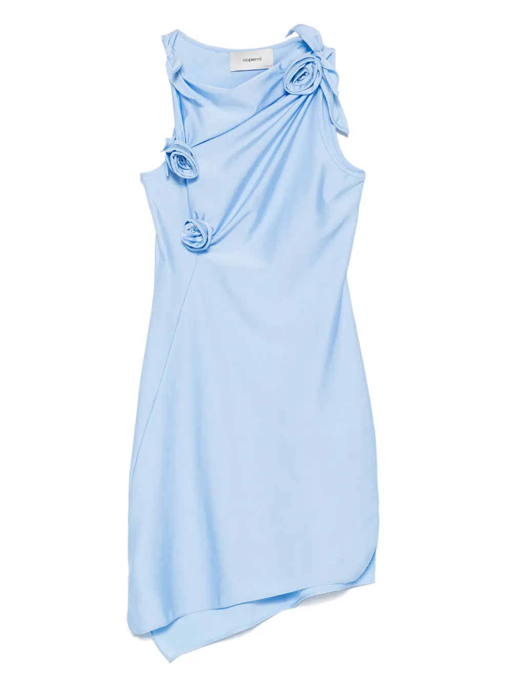 Asymmetric Flower Mini Dress