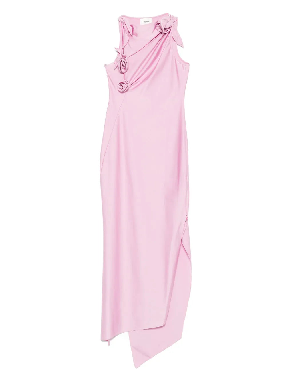 Asymmetric Flower Maxi Dress