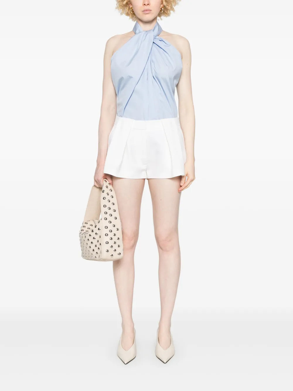 Panelled Pleated Shorts