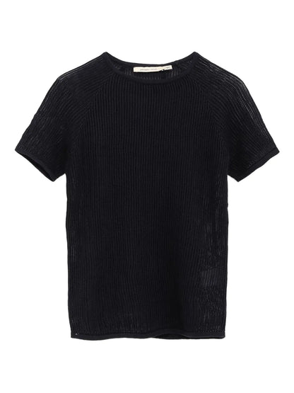 Ribbed Short-Sleeve T-Shirt