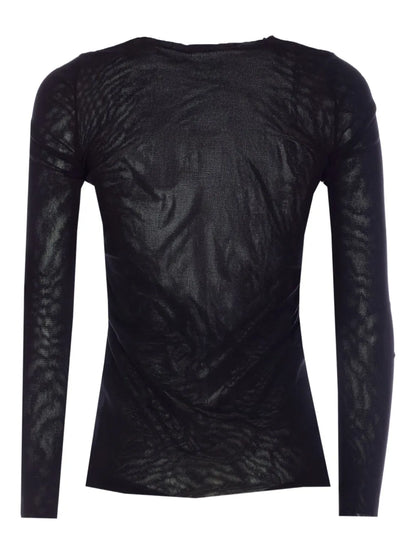 Spiral-Detail Long-Sleeve Top