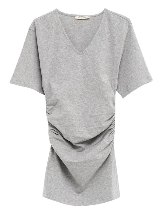 Gathered-Detail T-Shirt