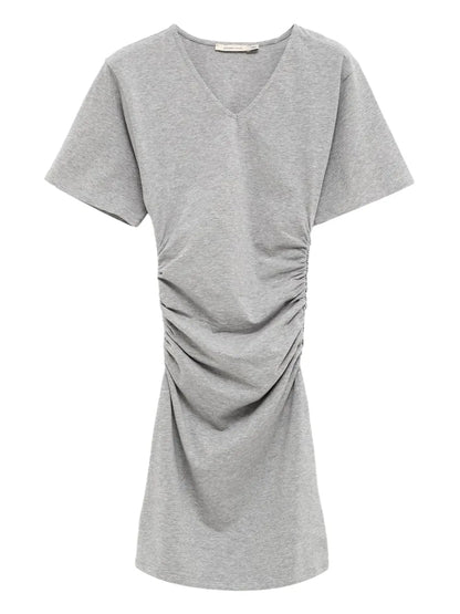 Ruched-Detail Mini Dress