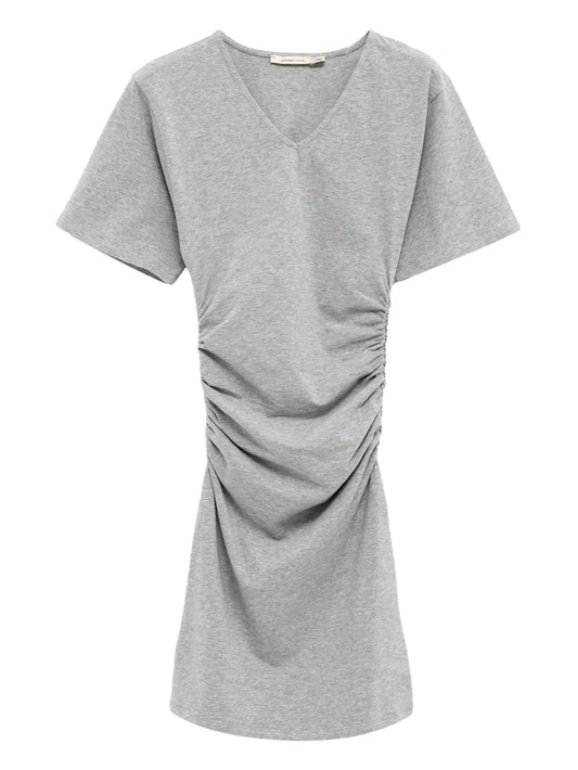 Ruched-Detail Mini Dress