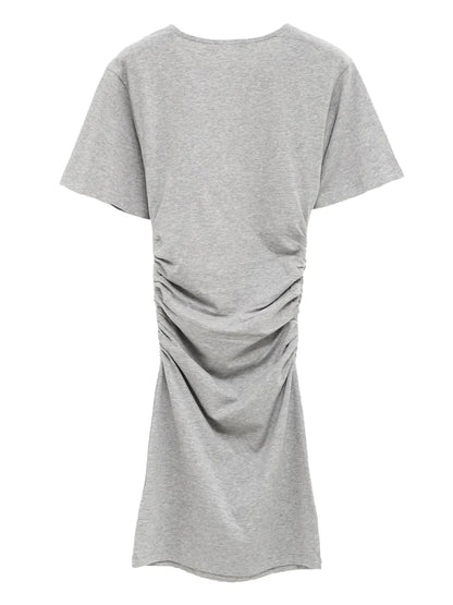 Ruched-Detail Mini Dress