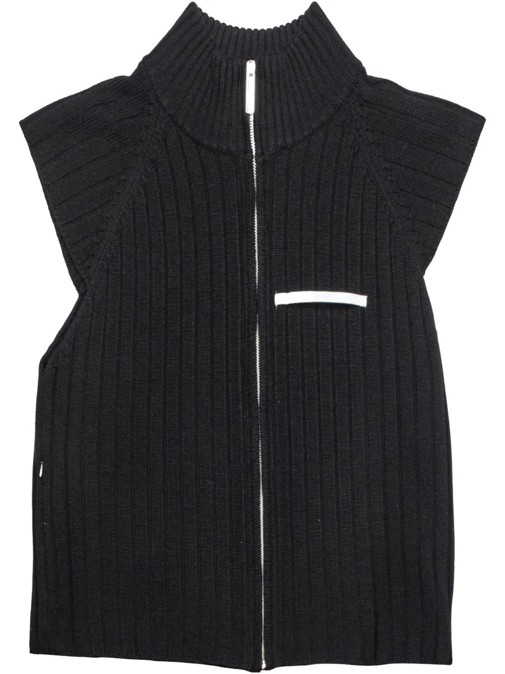 Ribbed Zip-Up Gilet