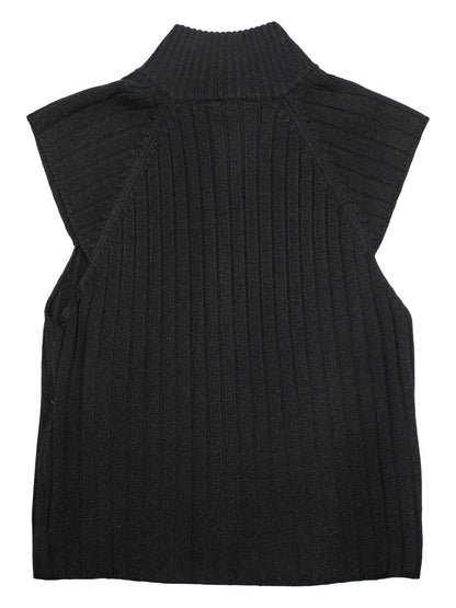 Ribbed Zip-Up Gilet