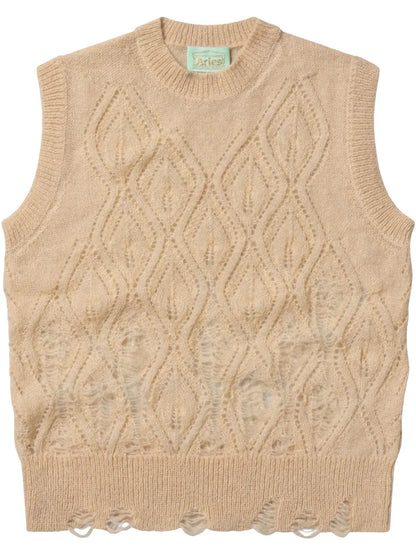 Ripped-Detailing Vest