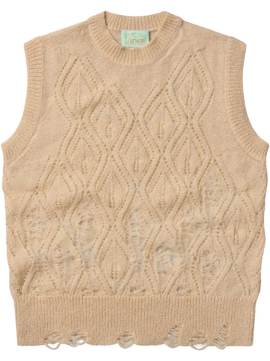 Ripped-Detailing Vest
