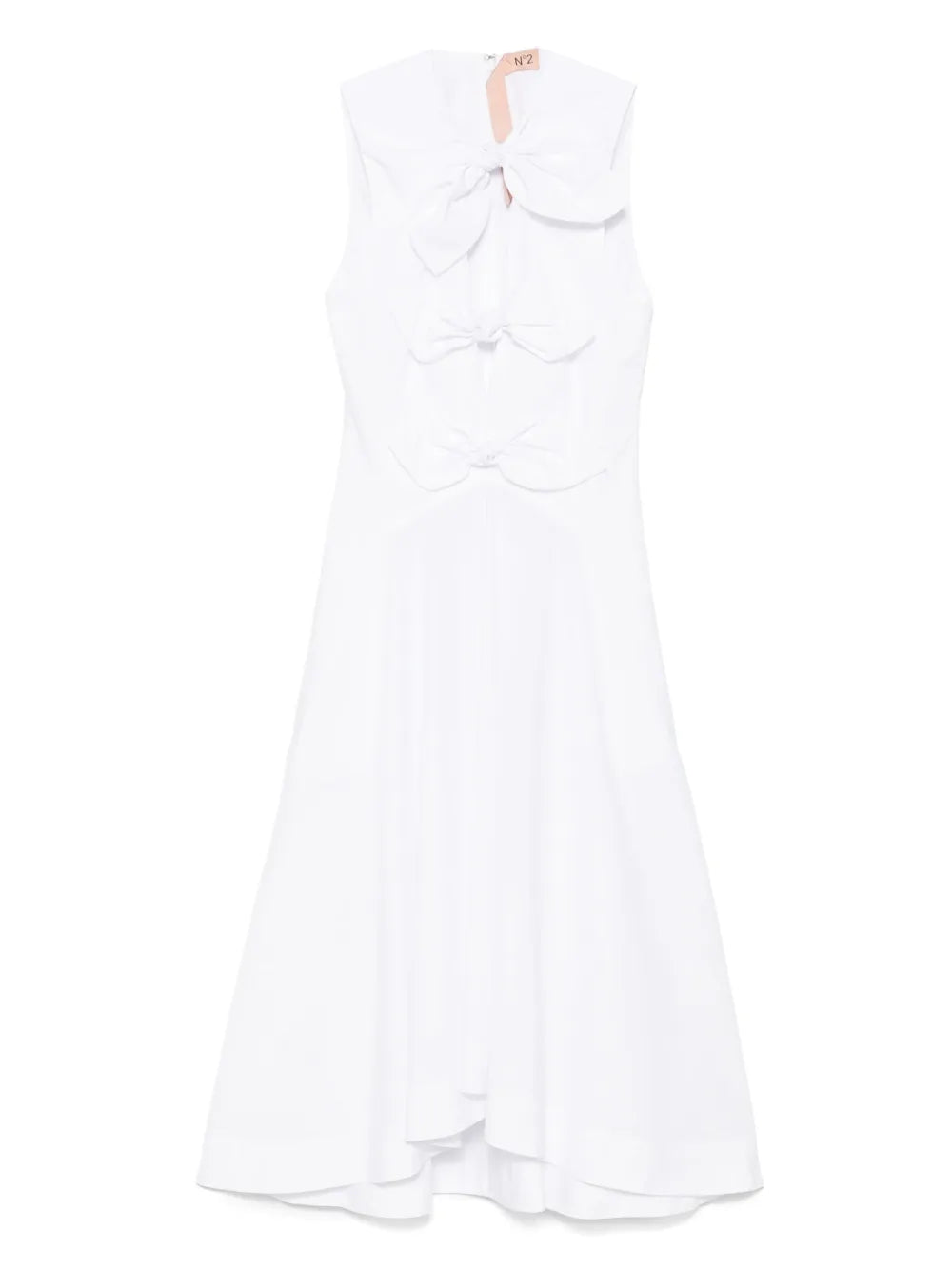 Bow-Embellished Midi Dress