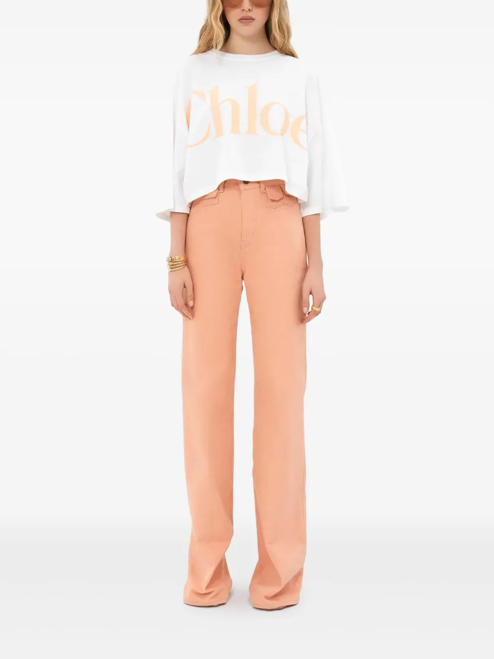 Cropped Cotton T-Shirt
