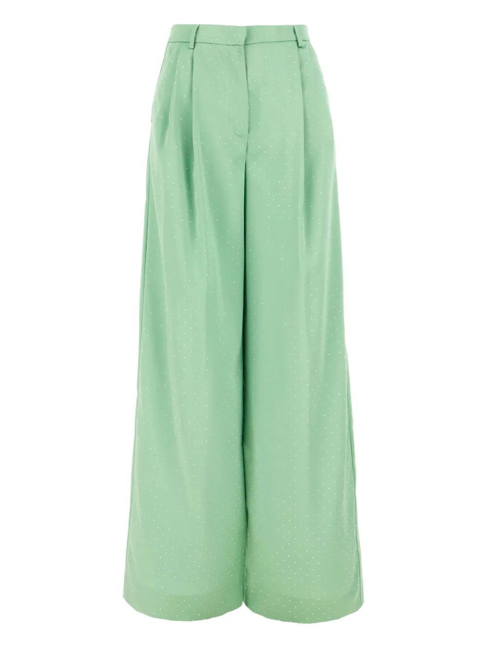 Crystal-Embellished Wide-Leg Trousers