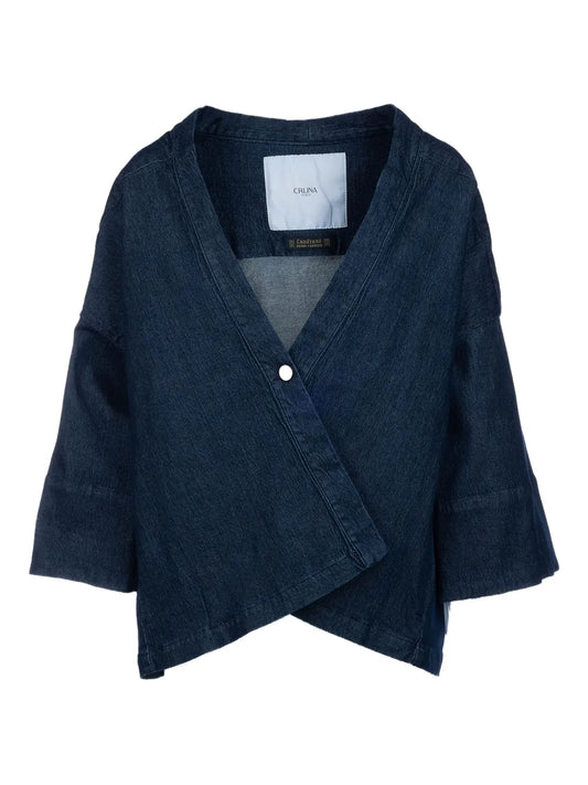 V-Neck Shirt Jacket