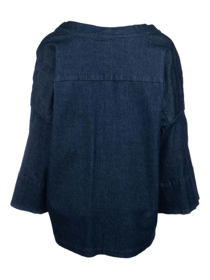 V-Neck Shirt Jacket