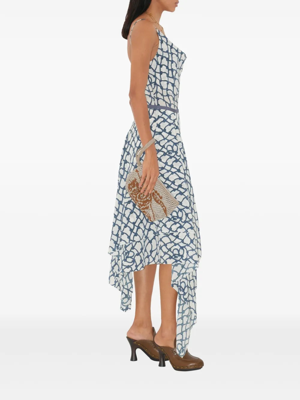 Asymmetric-Design Midi Skirt