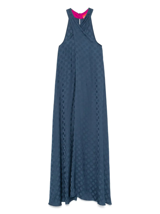 Patterned-Jacquard Maxi Dress