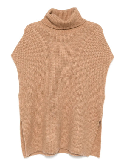 Waffle-Knit Funnel-Neck Tunic