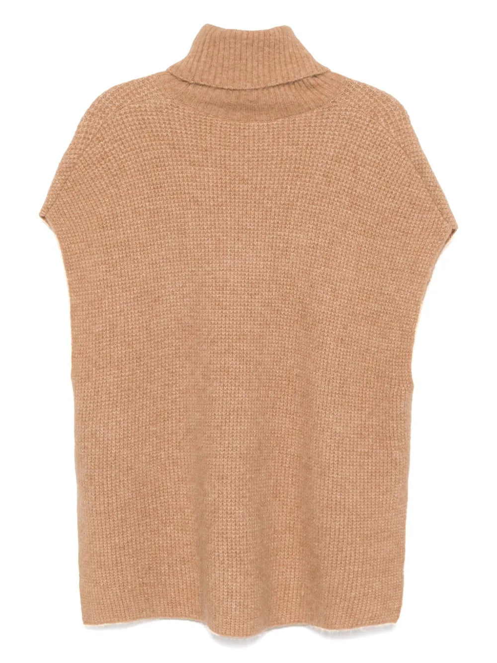 Waffle-Knit Funnel-Neck Tunic