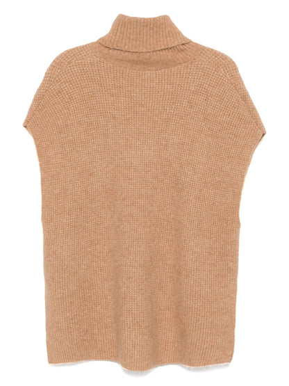Waffle-Knit Funnel-Neck Tunic