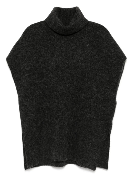 Waffle-Knit Funnel-Neck Tunic