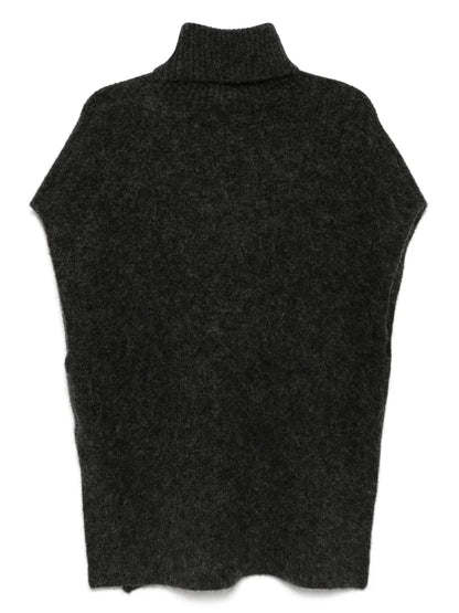 Waffle-Knit Funnel-Neck Tunic