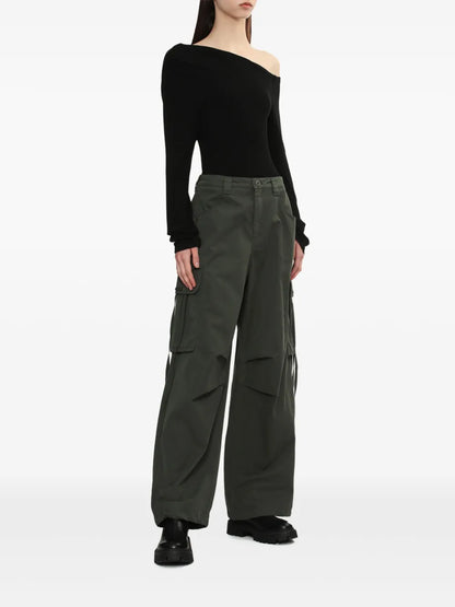 Wide-Leg Cargo Trousers