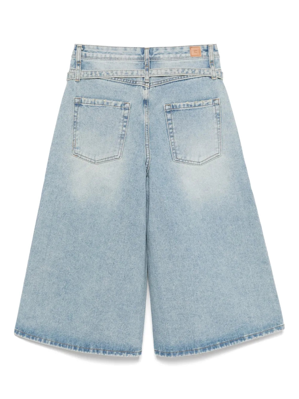 Belted Denim Shorts