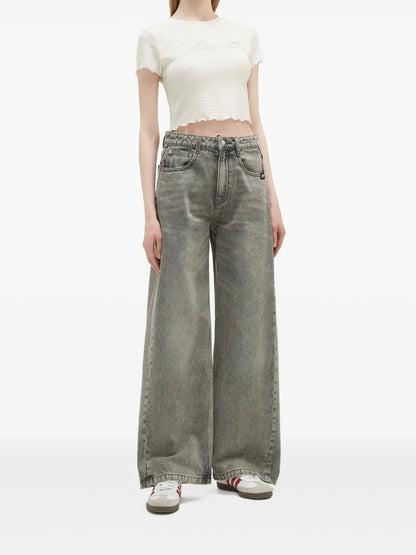 Logo-Embroidered Crop Top