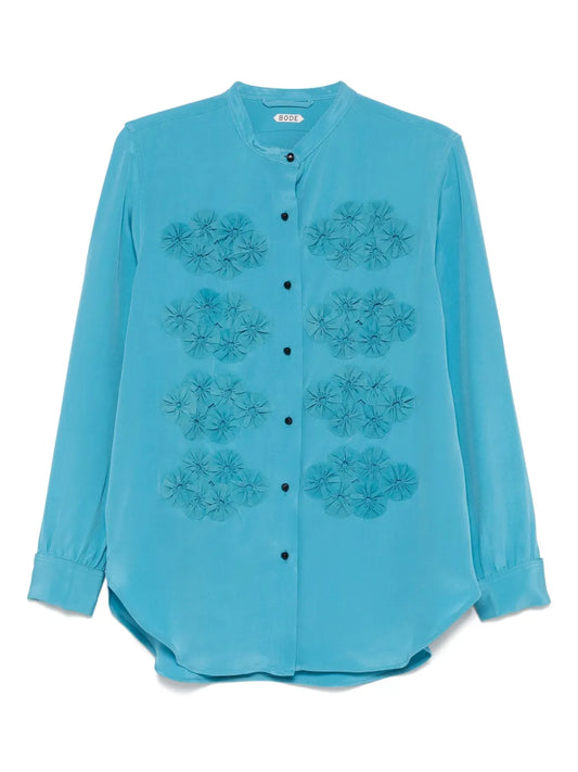 Floral-Appliqué Shirt