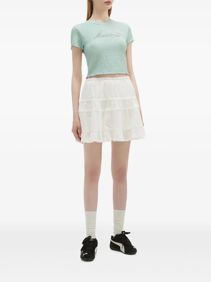 Logo-Embroidered Crop Top
