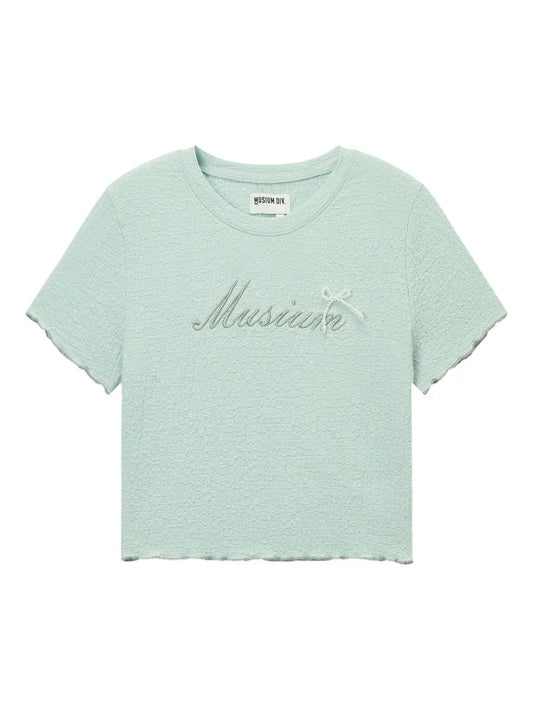 Logo-Embroidered Crop Top