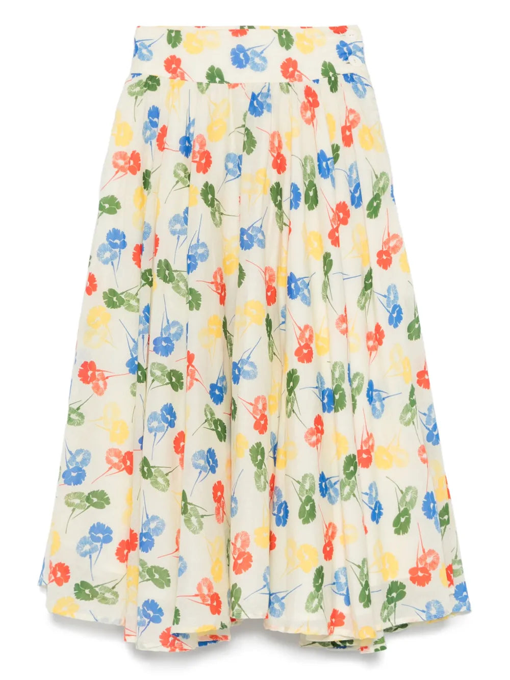 Flower Stamp Midi Dress