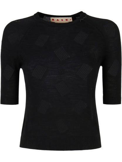 Short-Sleeve Textured Top