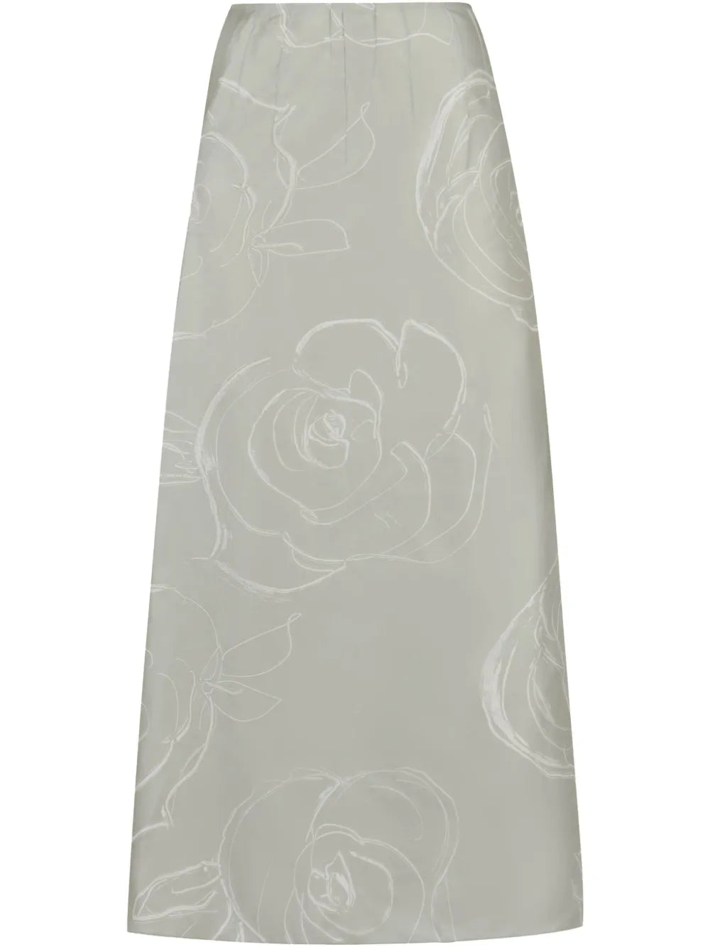Floral-Print Midi Skirt