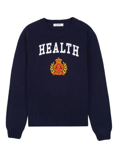 Slogan-Intarsia Jumper