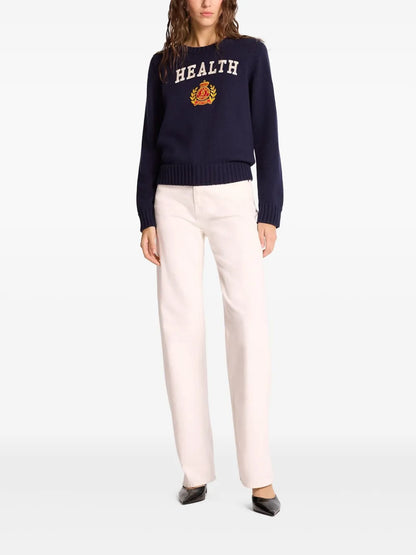 Slogan-Intarsia Jumper