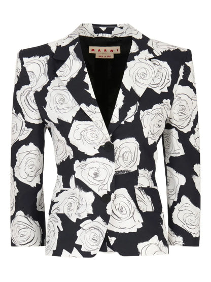 Aurora Rose-Print Blazer