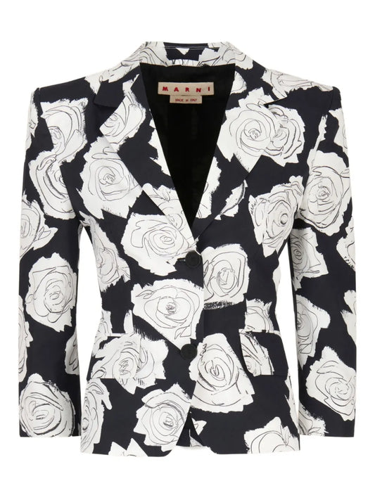 Aurora Rose-Print Blazer