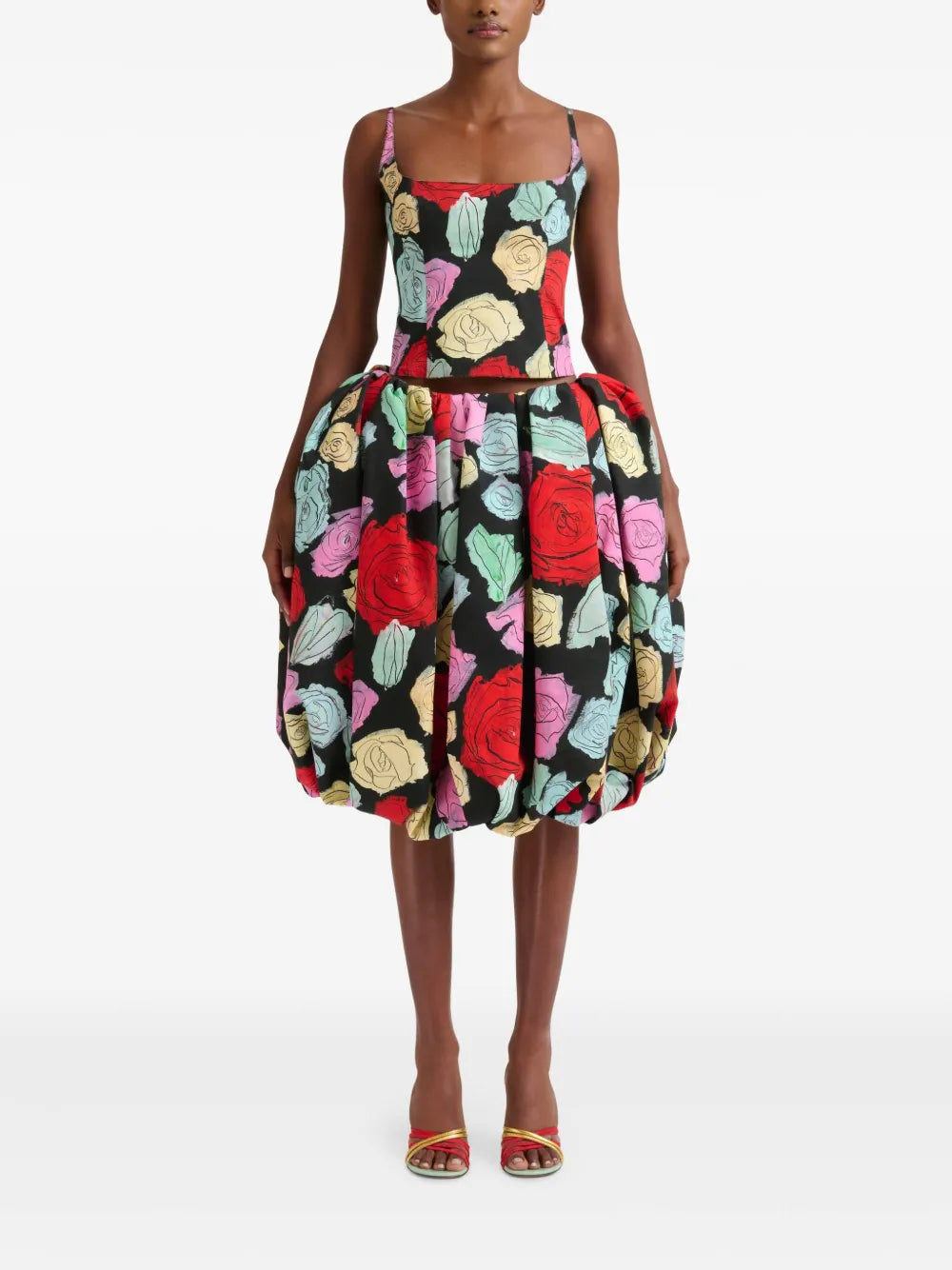 Floral-Print Bubble Skirt