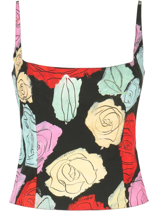 Floral-Print Cami Top